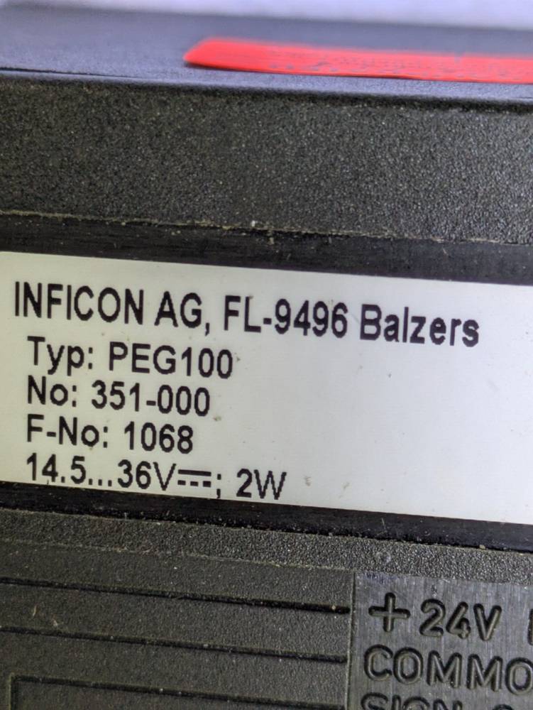 INFICON PEG100 Cold Cathode Penning Vacuum Gauge