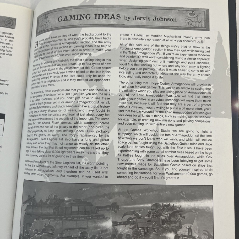 Warhammer 40,000 40K Codex Armageddon 2001 2nd edition Games Workshop sourcebook