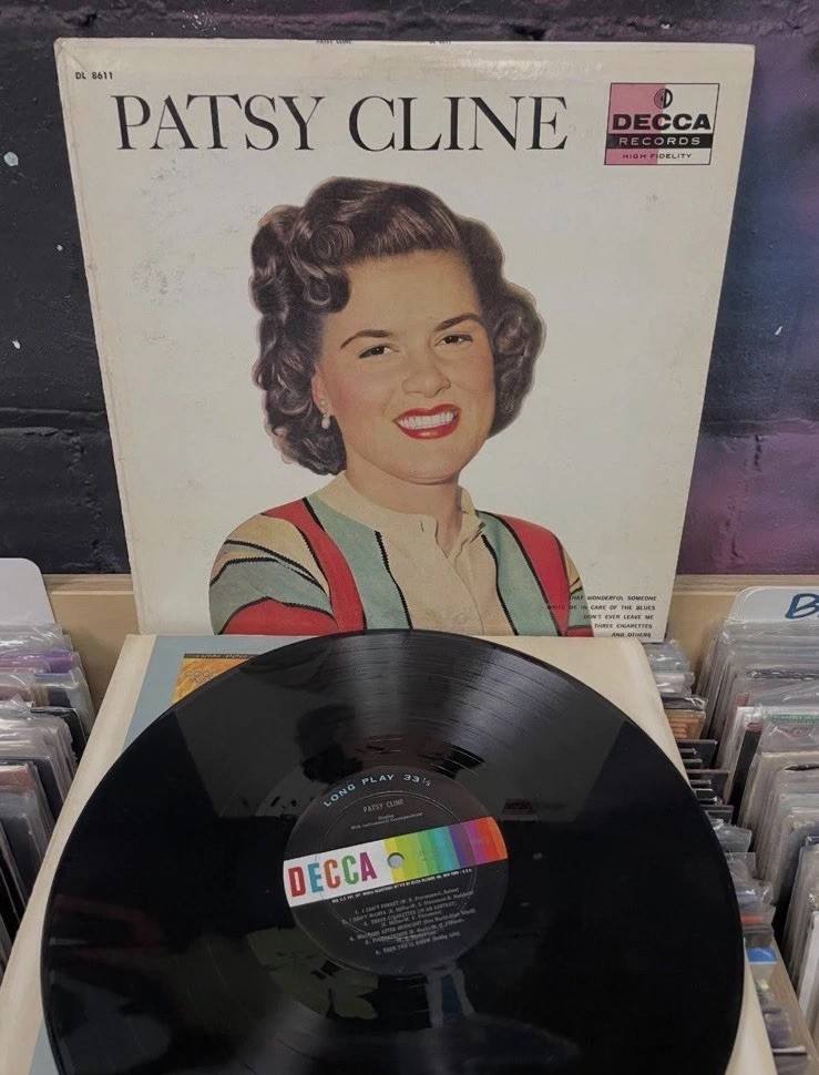 PATSY CLINE SELF TITLED LP ORG RAINBOW DECCA MONO DL 8611 NICE COPY VG+