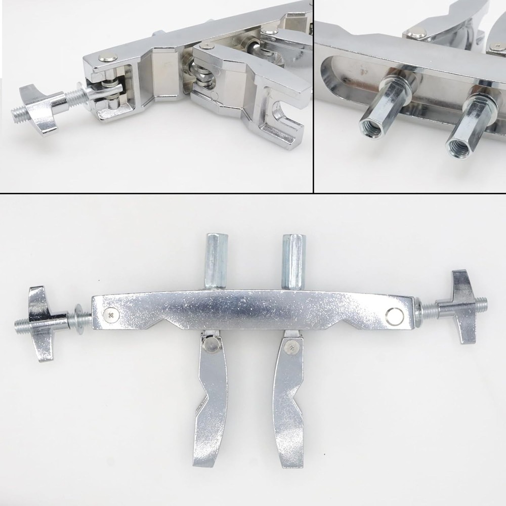 CashBeat Silver Adjustable Multi-Clamp Quick Release Cymbal Stand Mount Holder