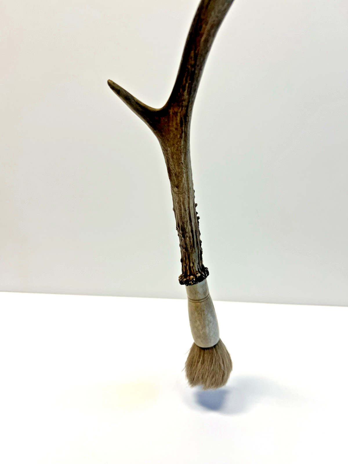 Antique Original Native American Indian Ceremonial Deer Antler Brush;