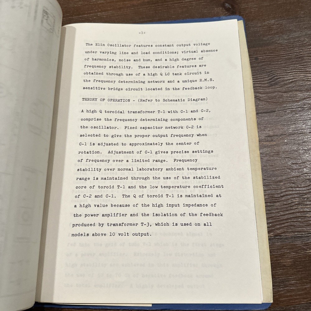 Elin Division Model DK1-115 Instruction Manual