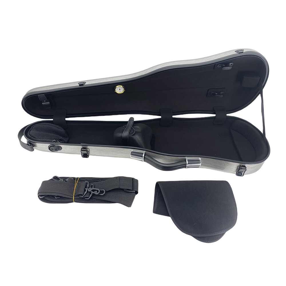 Violin Case 4/4 Full Size Carbon Fiber Hard Shell Adjustable Backstrap Portable