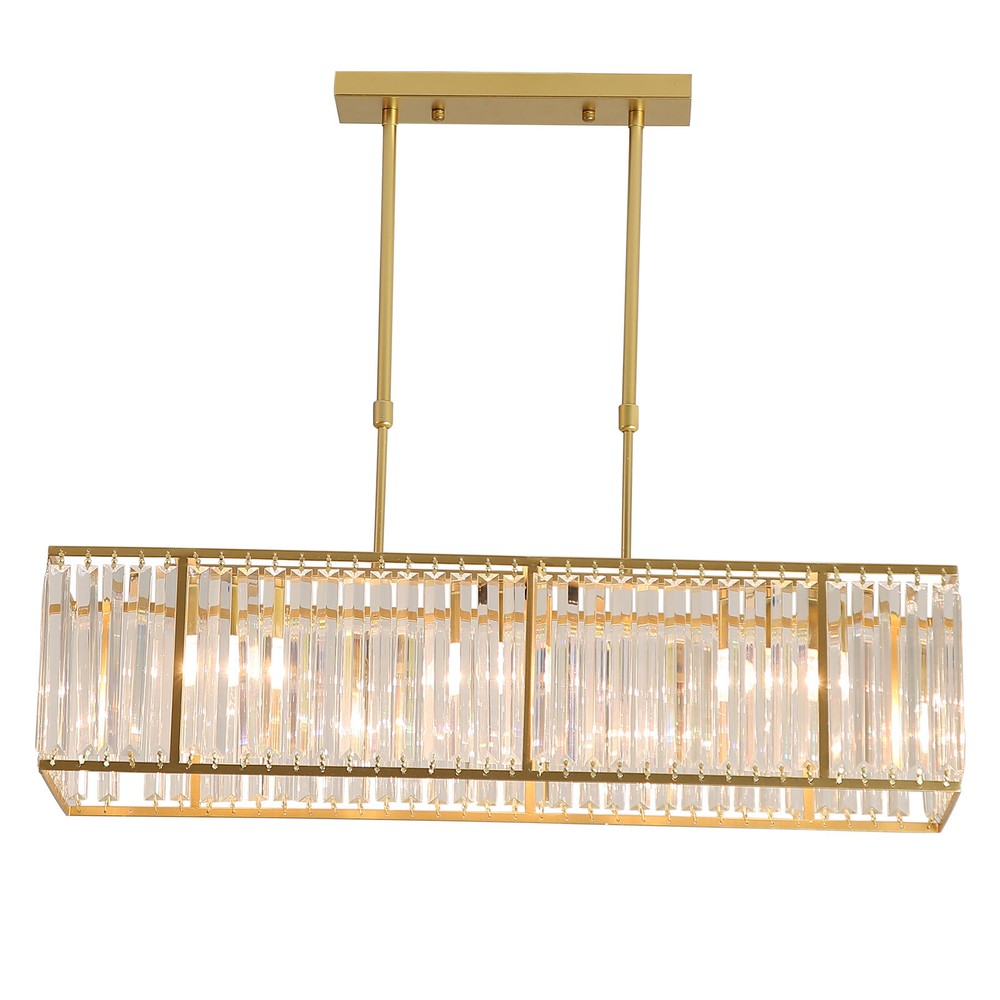 Modern Rectangular Crystal Chandeliers Pendant Ceiling Light for Dining Room HOT