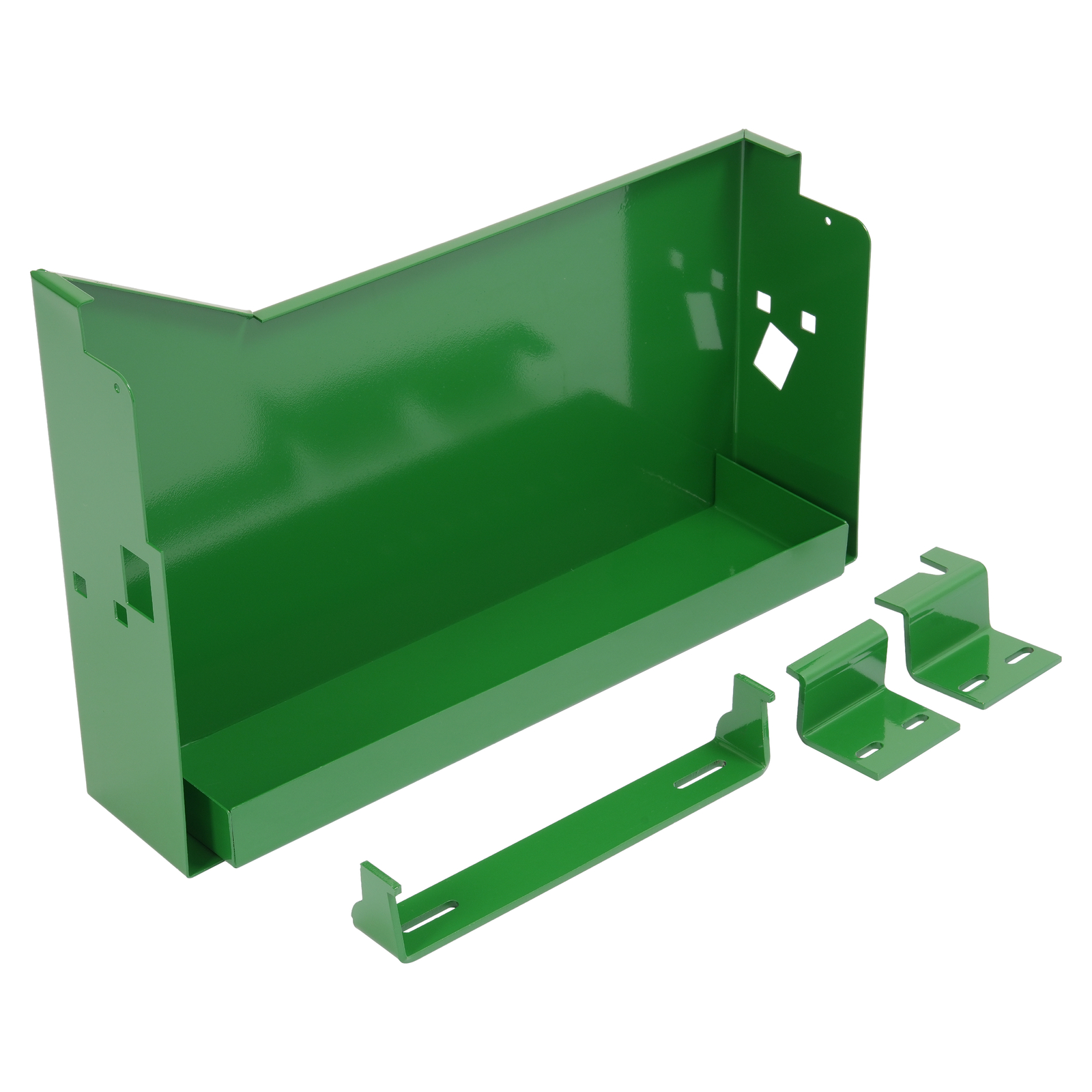 LH+RH Powder Coated Battery Box w/ Bracket For John Deere 4010 4020 4320 4520