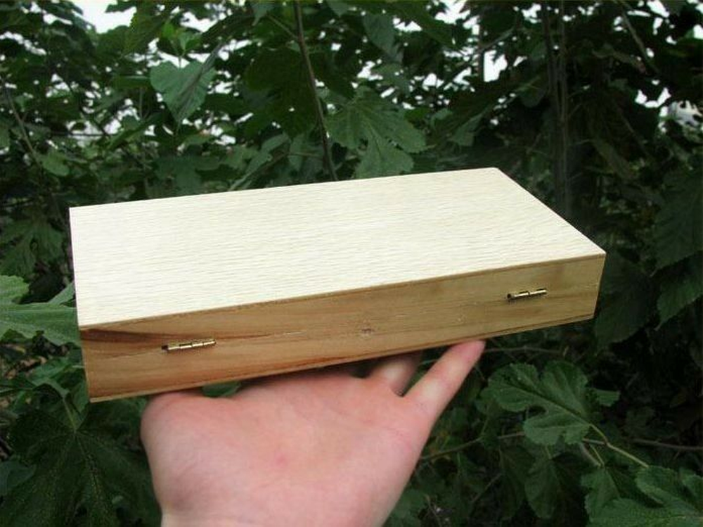 Wooden Microscope Slide Box Rectangle Hold Cabinet Slides Holder Case Storage