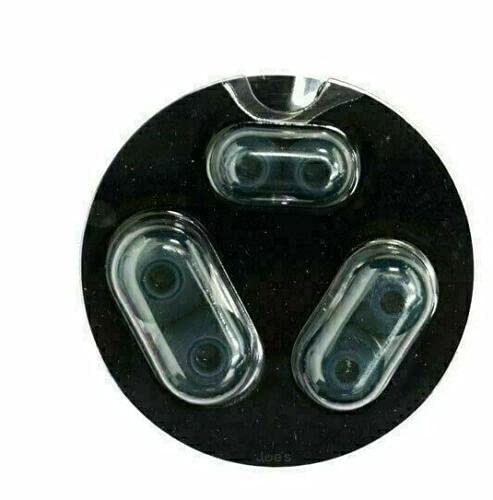 Replacement Earbud Tips for Small, Medium, Large and Double Flange, Navy Blue