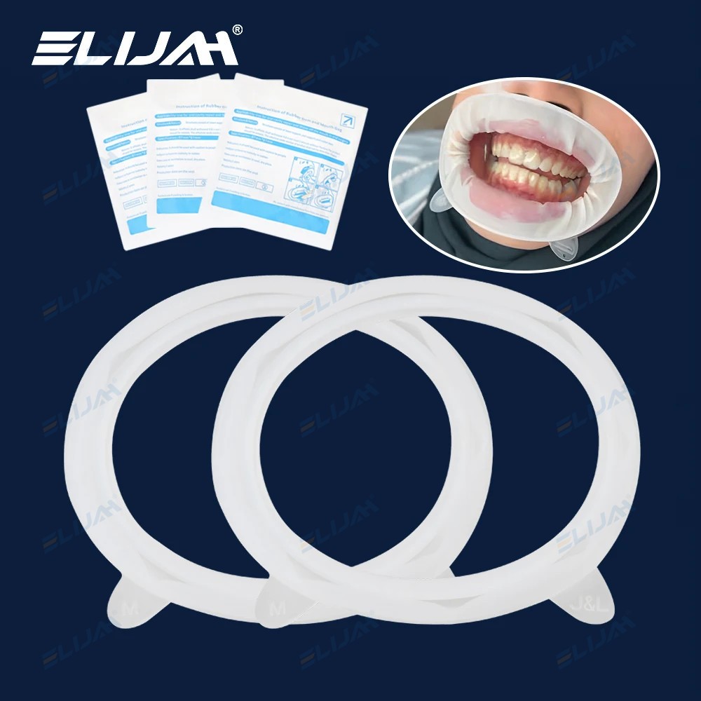 5Pcs Dental Mouth Opener Sterile Rubber Dam Cheek Retractor O Shape Disposable