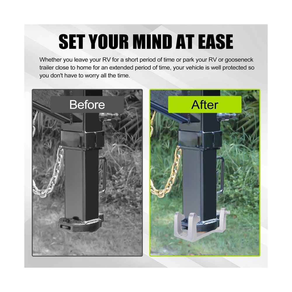 Gooseneck Trailer (Silver Gooseneck Lock+Keyed Lock)