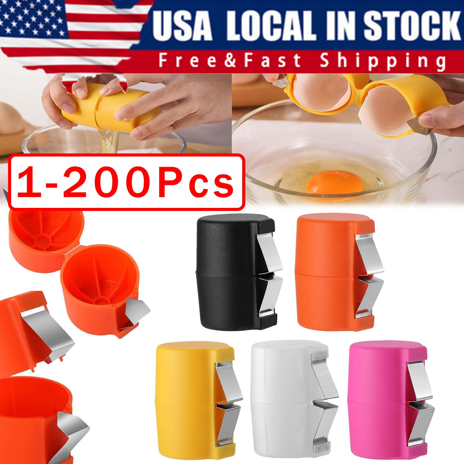 Cracker Tool Egg Breaker Manual Shell Separator Opener Kitchen Tools For Egg Lot