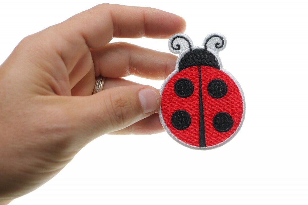 Embroidered Patch (Iron-On), Lady Bug, 3" x 2.25"