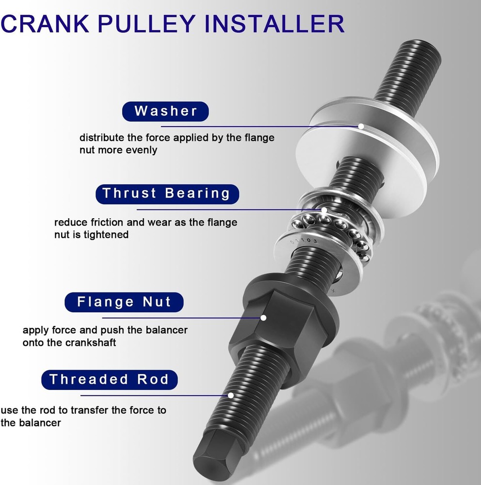 For GM LS LT Engines 55114 Harmonic Balancer Puller and Installation Tool Set
