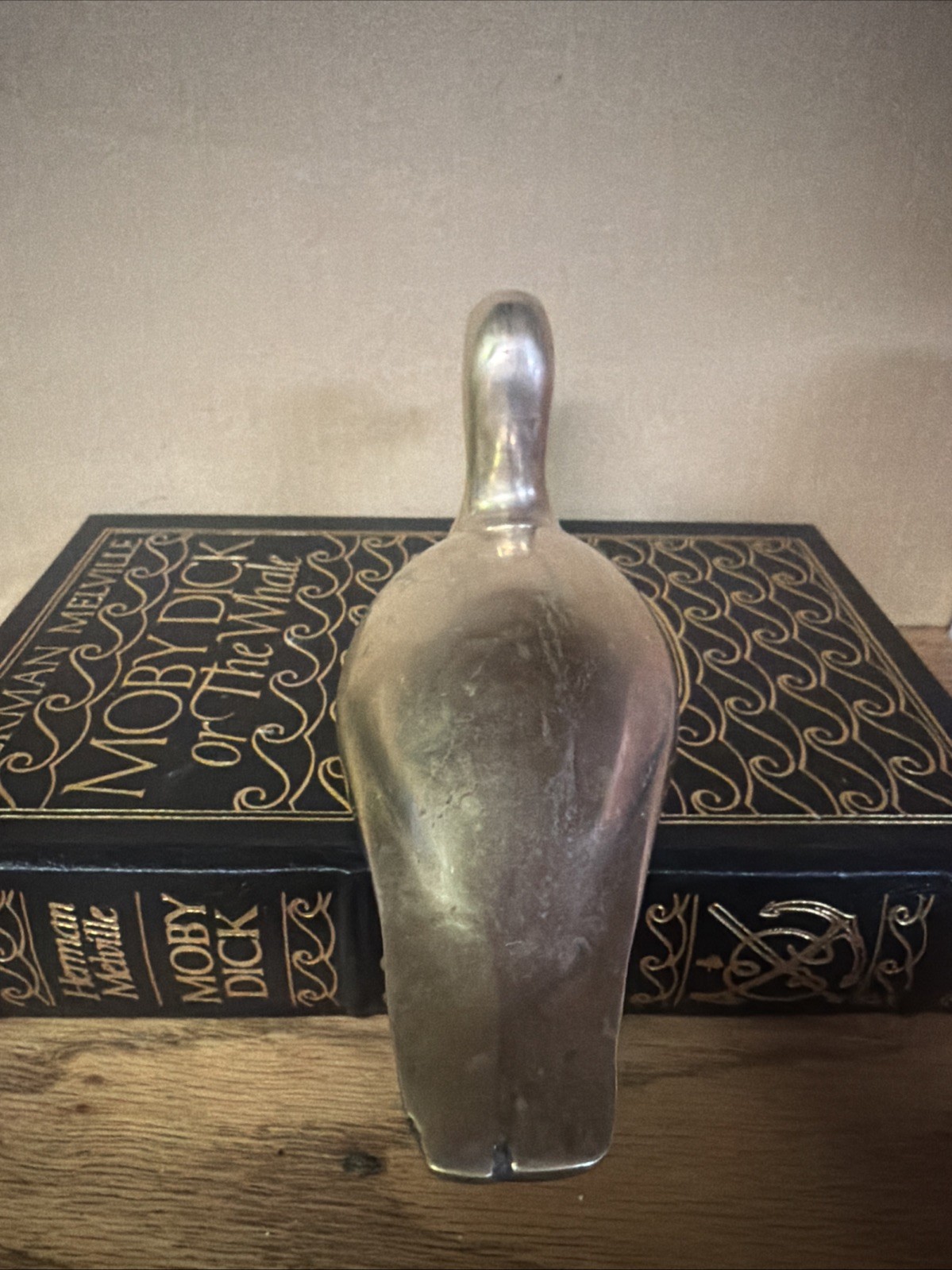 Vintage Heavy Solid Brass smooth Duck Decoy Figurine Approx 10" Long 4” TalIndia