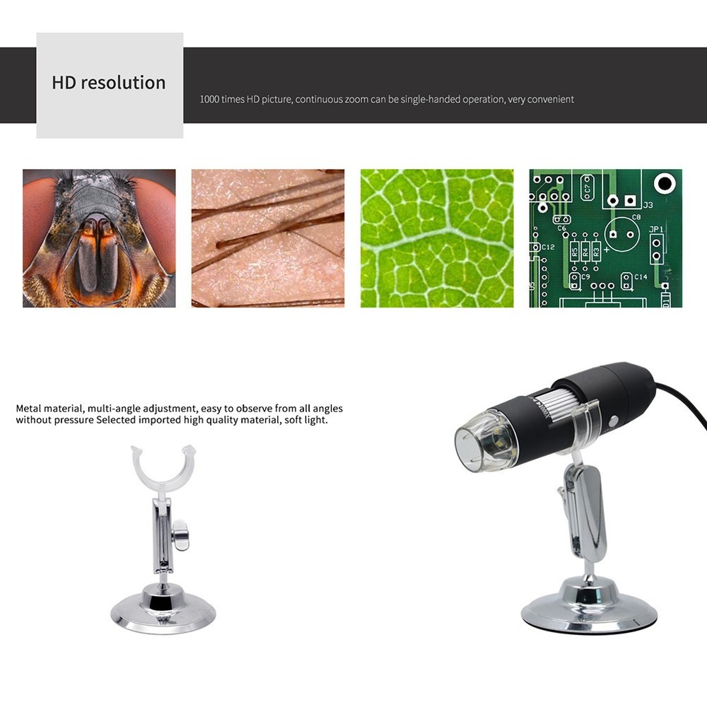 3 in Portable USB Digital Microscope Handheld Magnifier Eyeglasses