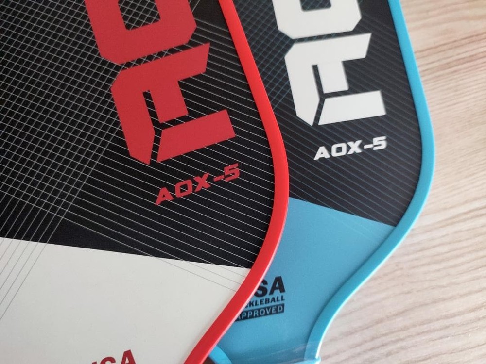 Pickleball Paddle Set ARRONAX Carbon Processed Friction Surface Blue Red