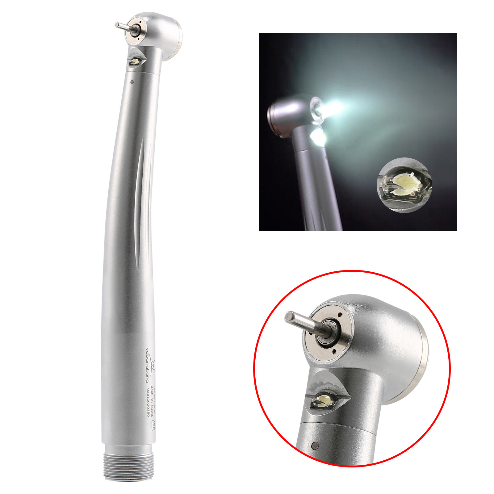 Pieza de mano LED turbina alta velocidad fibra óptica dental estilo NSK 2/4 Hole