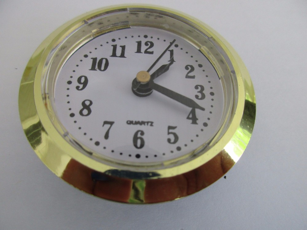 Quartz 50mm (2") Diameter Insert Clock Fit-Up Mechanism Standard Numbers