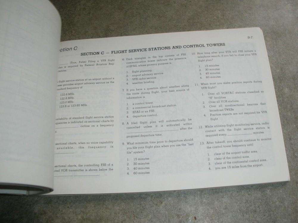 1978 Cessna Integrated Flight Training System Private Pilot Workbook Cessna (B27