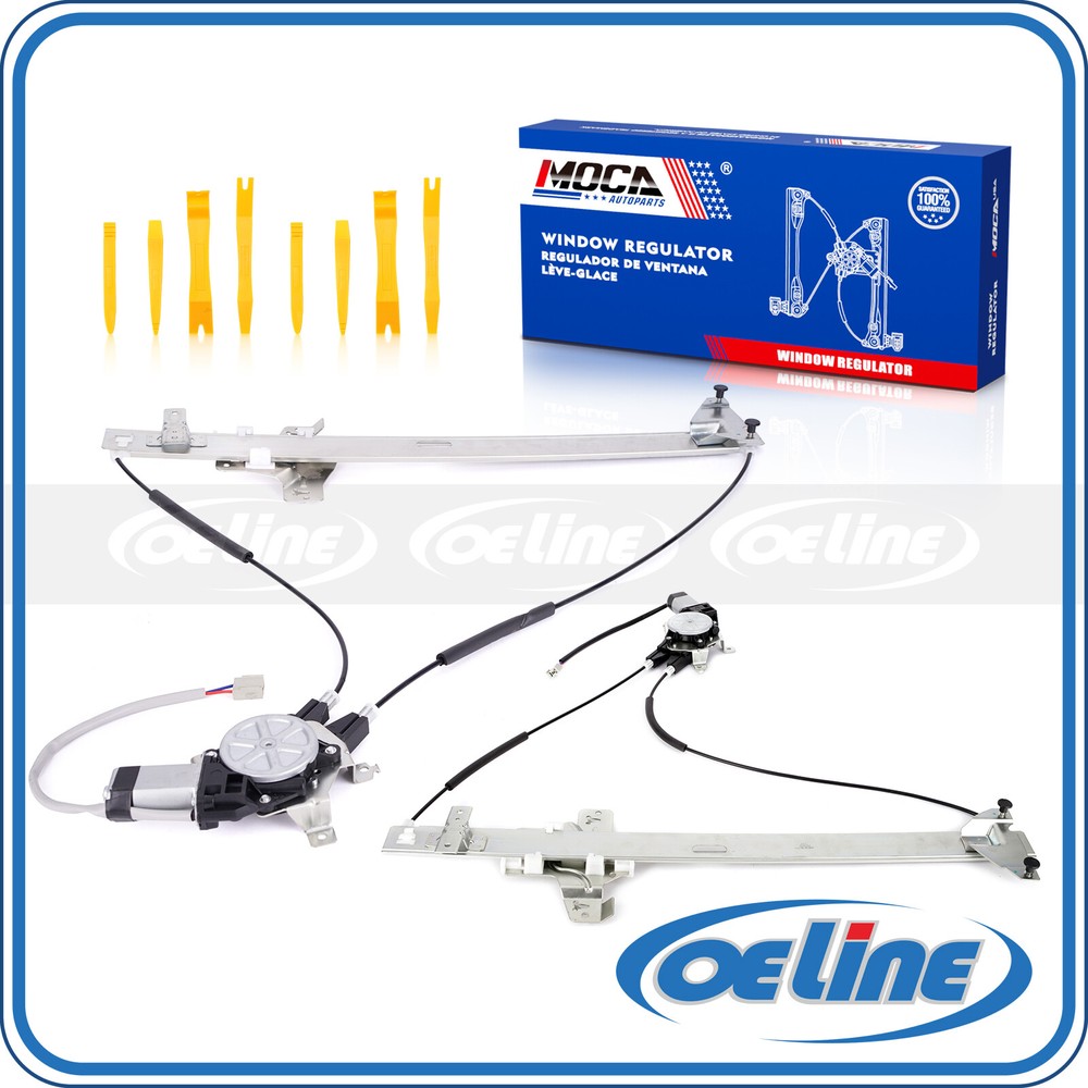 2x Left Right Front Power Window Regulator w/ Motor for Ford E-150 E-250 E-350