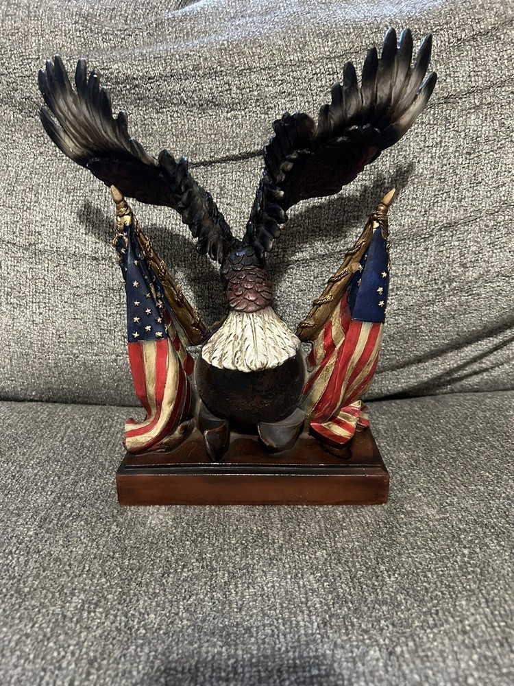 One Nation Under God Eagle With American Flags