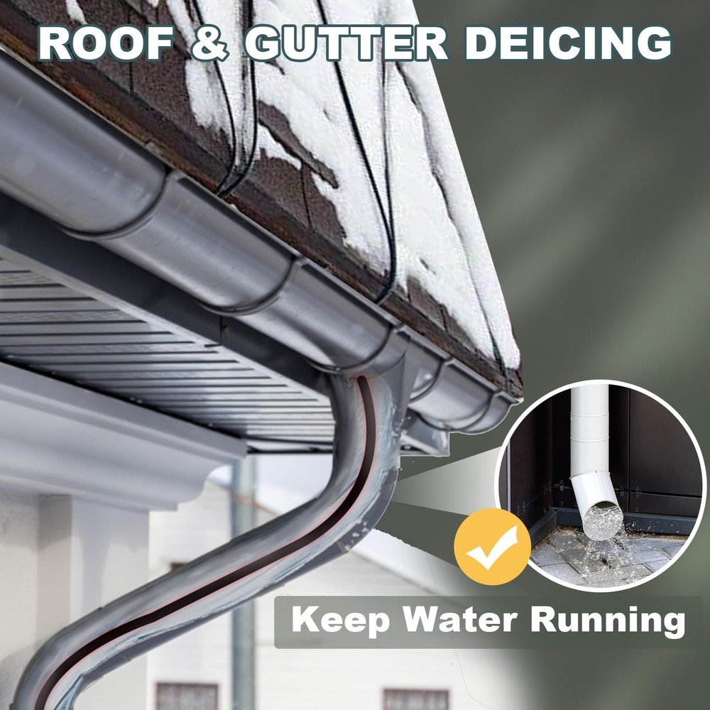 Roof & Gutter De-Icing Cable - Self-Regulating Ice Melt Cable