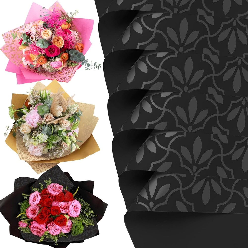 20 Sheets Premium Flower Wrapping Paper | Waterproof