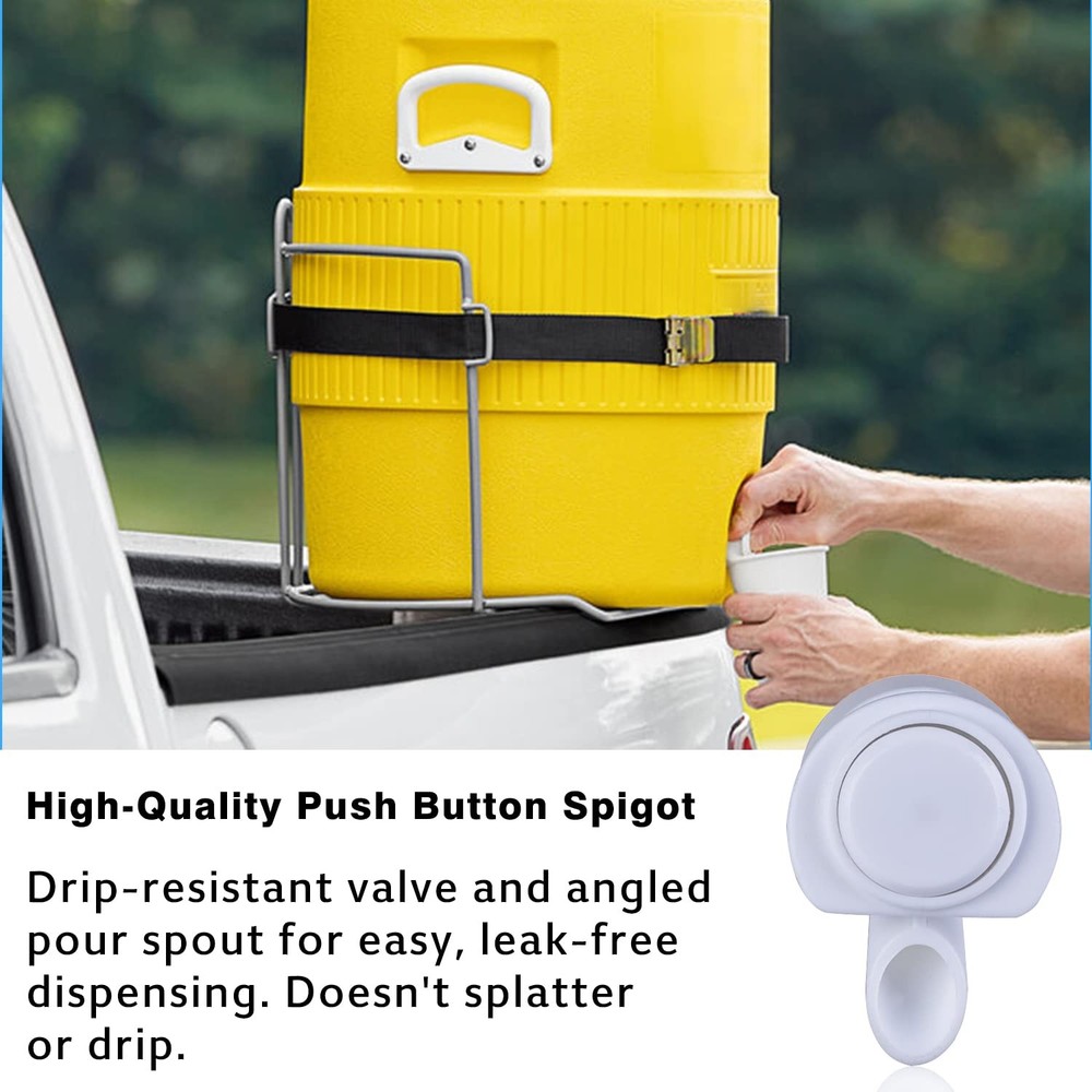 Upgrade PushButton Cooler Spigot Replacement, Compatible with Igloo 2, 3, 5 a...
