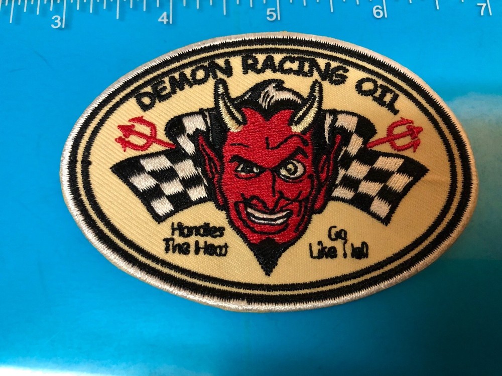 DEVIL OIL GO LIKE HELL PETROLEUM PATCH Embroidered Patch SEW ON IRON ON