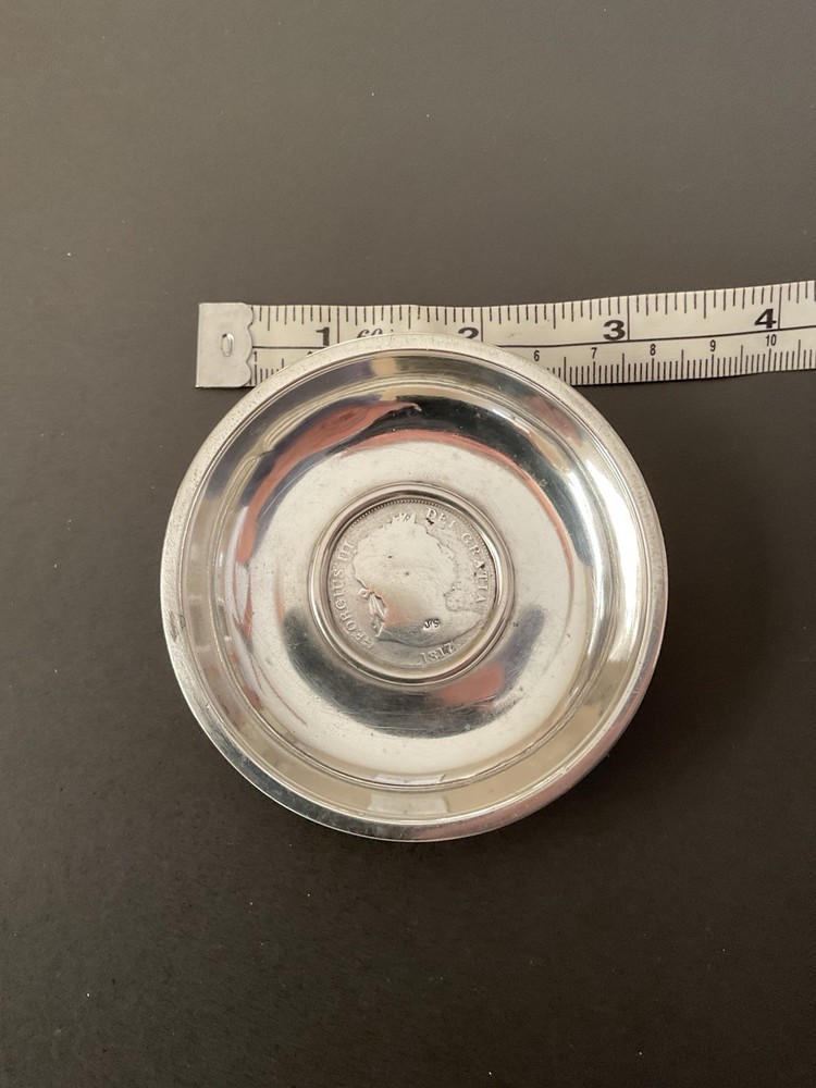 George III HALF CROWN SILVER DISH