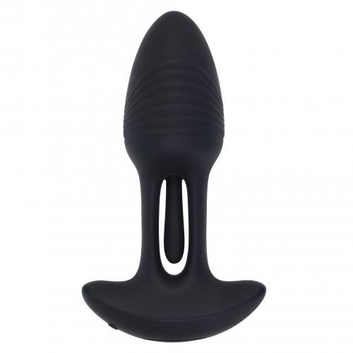 Playboy Pleasure Rim Shot Remote Controlled Vibrating Butt Plug with Flapper