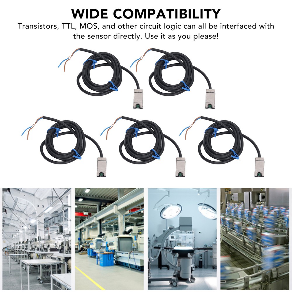 5Pcs Magnetic Switch Sensor 2 Wire Normally Open Proximity Sensor 100mA AC DC