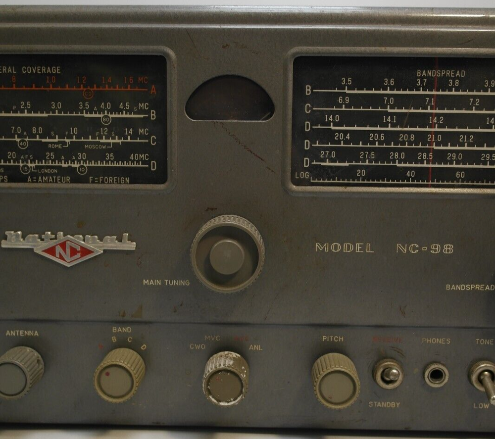 National Company Equipment - General Coverage Receiver NC-98 UNTESTED