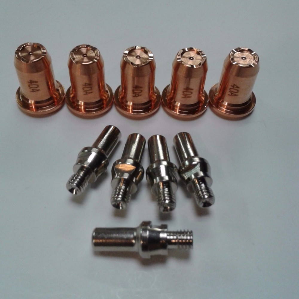 10PC TECMO DRAG TIP SET PLASMA CUTTER WITH THE PT40, IPT40, PT60, IPT60 TORCH