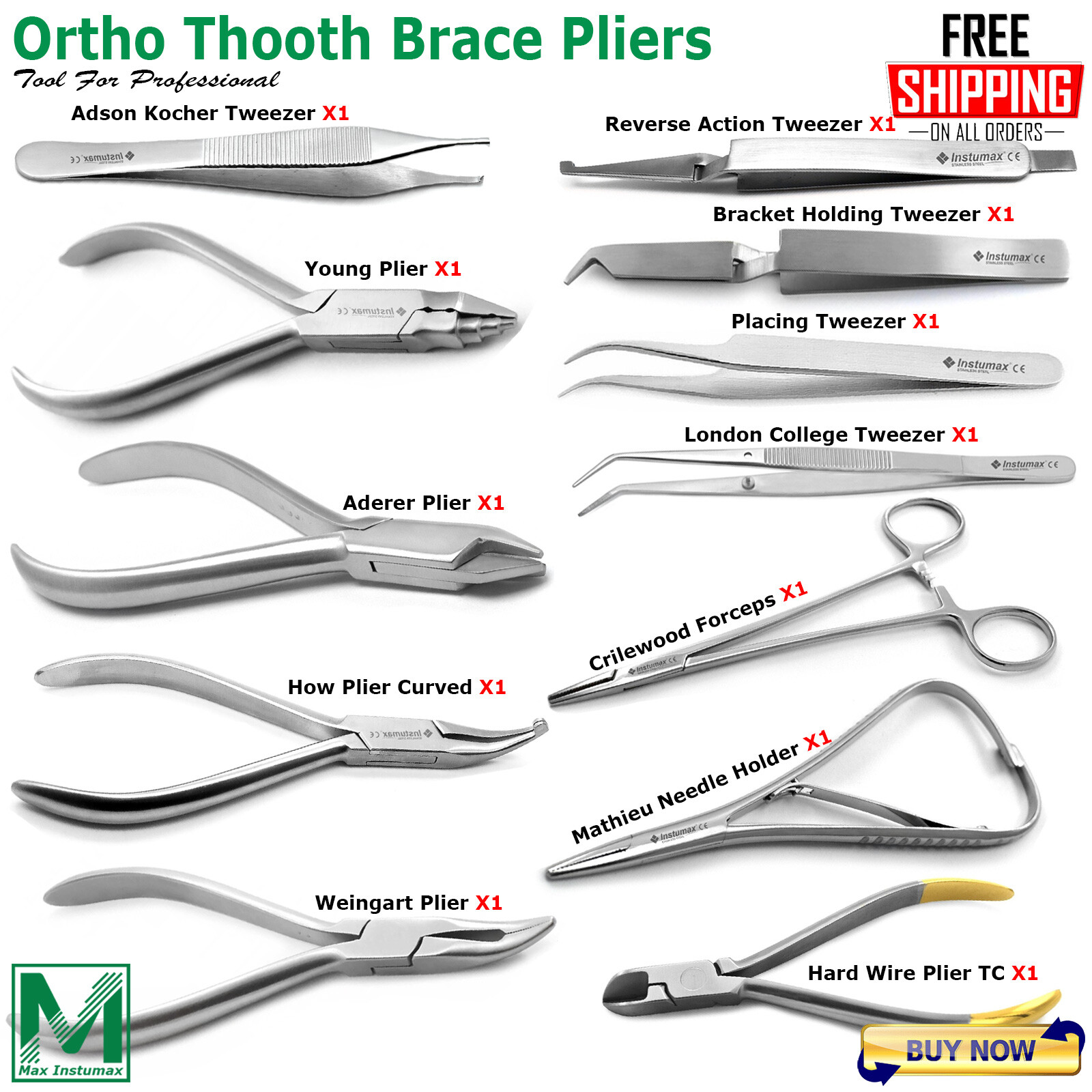 Ortho Tooth Braces Pliers Surgical Orthodontic Pliers Dental Instruments Tools