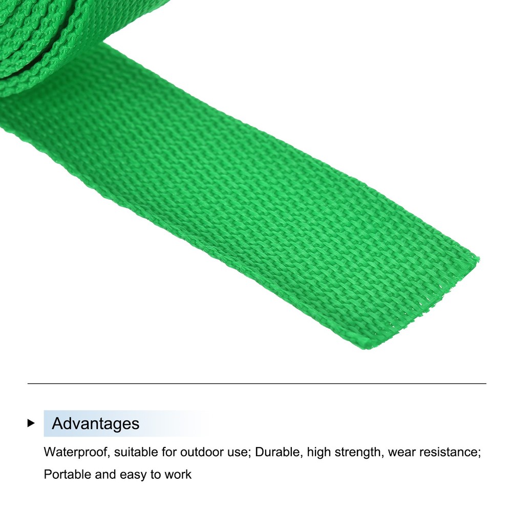 Lightweight Polypropylene Webbing Strap 1 1/4" 10 Yard Backpack Mint Green
