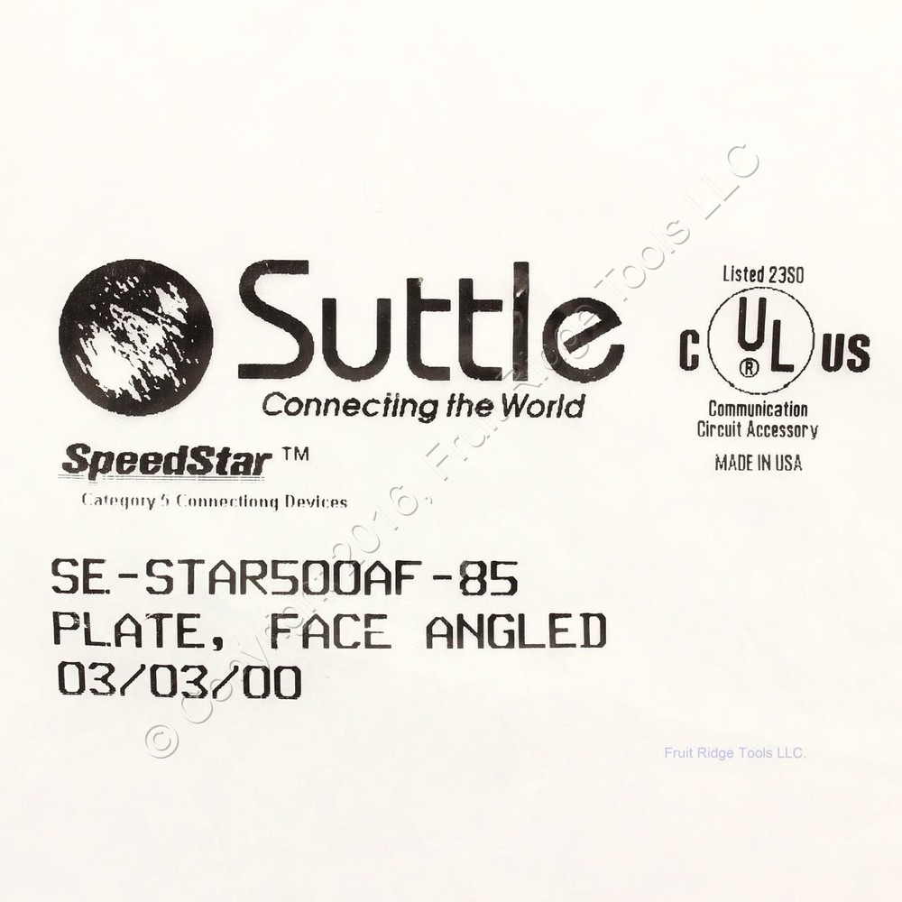 Suttle- WHITE Angled Face 4-Port Wallplate
