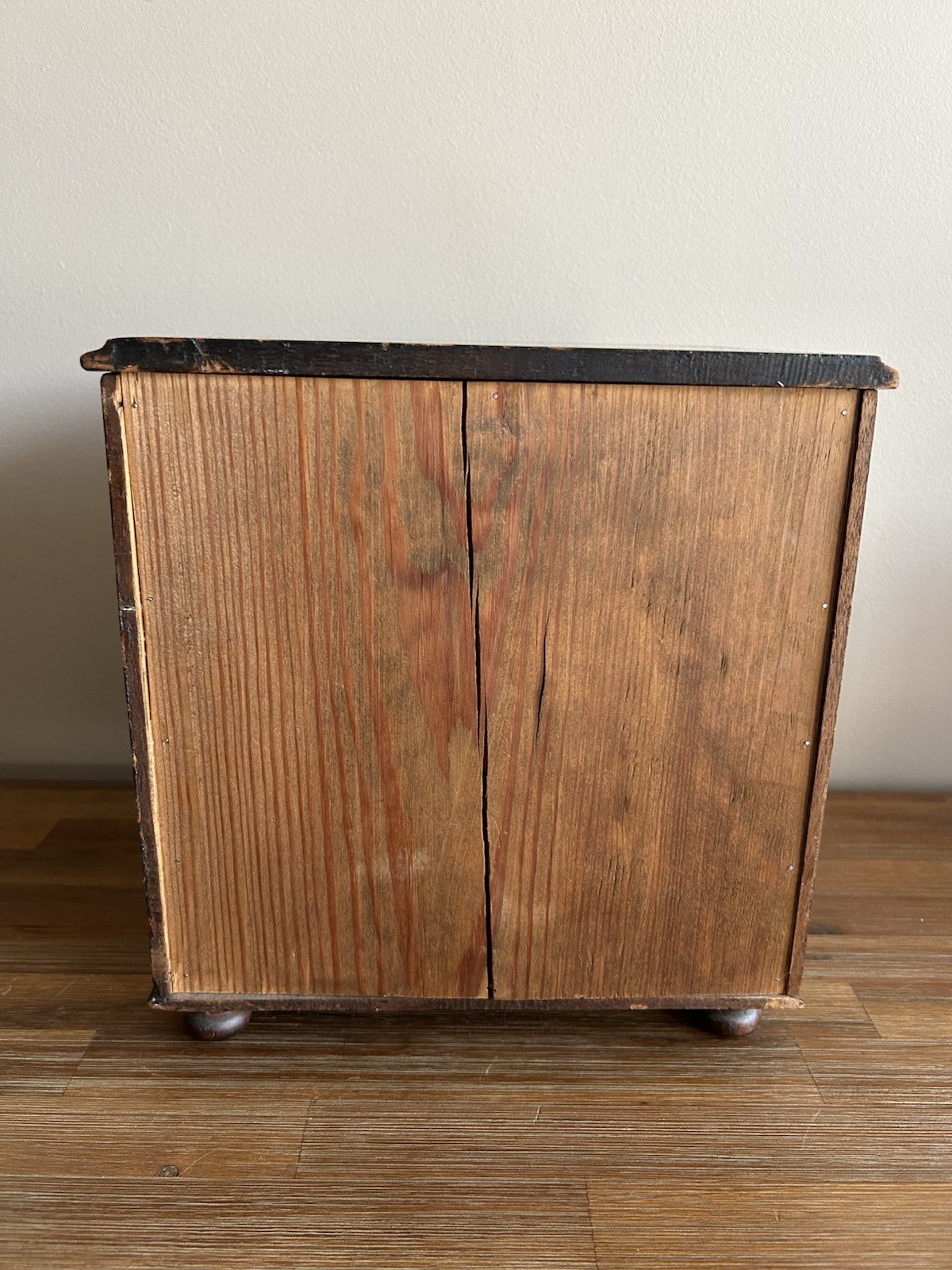 Rare 19th C. Pair Miniature Apprentice Piece Desk Top Mahogany Chest Of Drawers