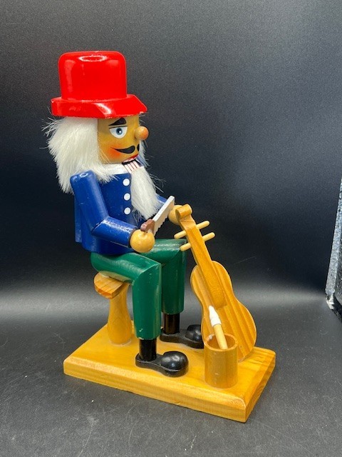 String Instrument Maker Viola Violin Cello Christmas Wooden Nutcracker 9.5" HTF