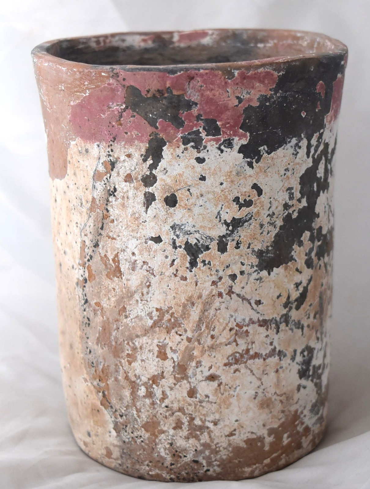 Ancient Pre Columbian  Hand Painted Vessel Pottery Vase