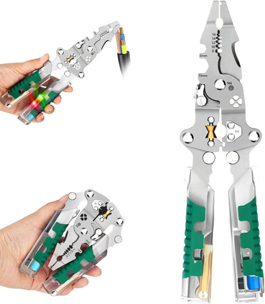DIY Portable Multi-Functional Fold Wire Stripper Scissor w/ Electrical Test US