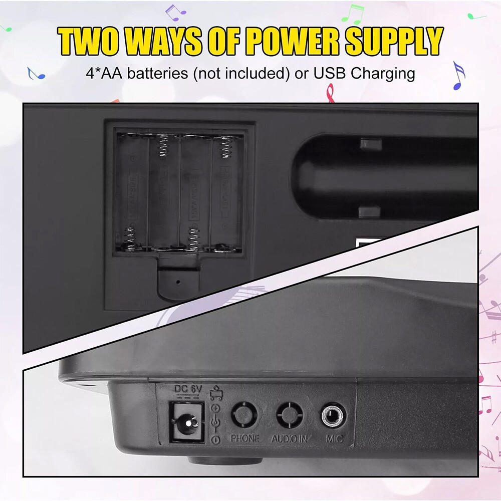 Kids 61-Key Portable Electronic Keyboard Piano Educational Toy