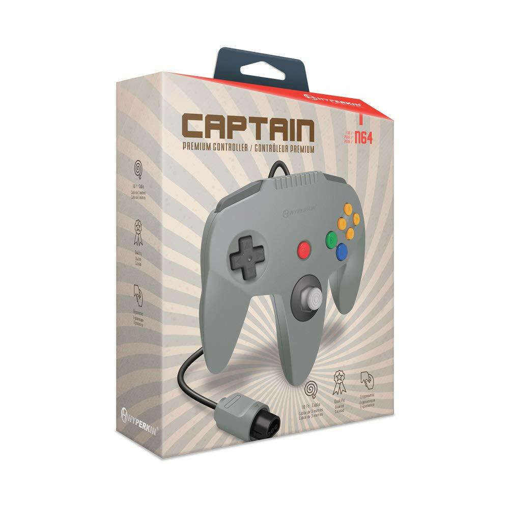 Hyperkin Nintendo 64 "Captain" Premium Controller for N64 - Gray