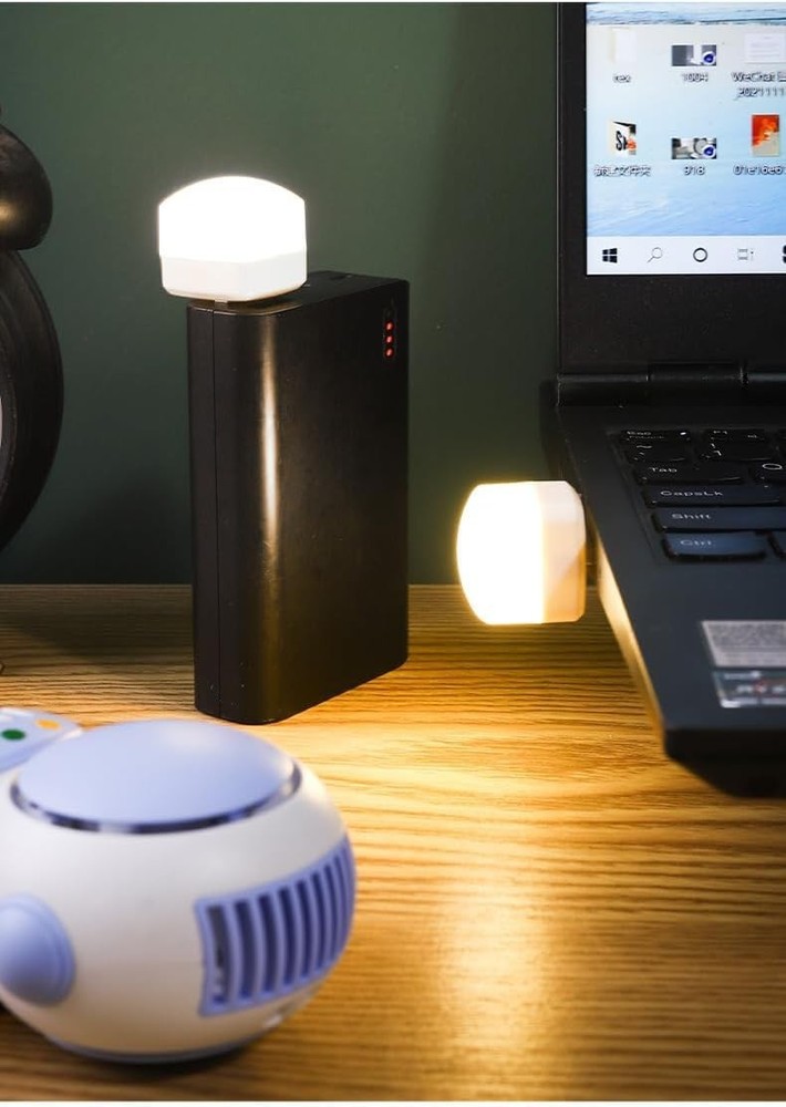10 PCS Small USB Mini LED Night Light Plug-in Bulb | Warm White Soft Light |