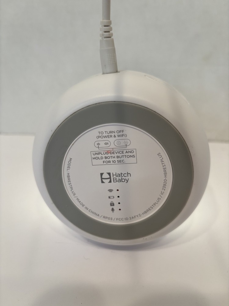 Hatch Rest+ Sound Machine Night Light (Model HBRESTPLUS) – WORKS
