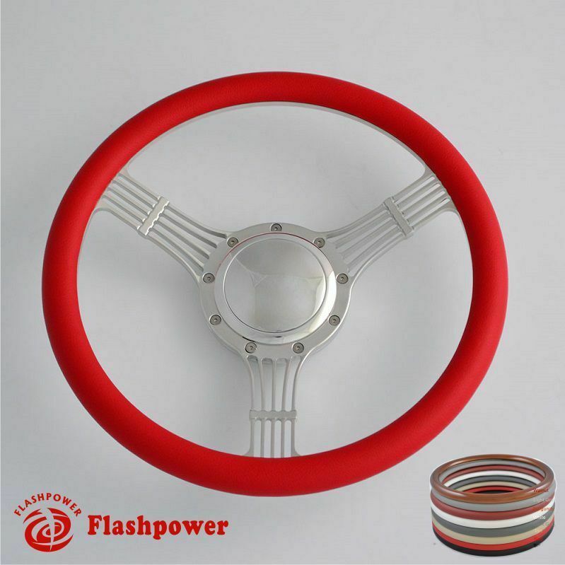 14'' Billet Steering Wheels Wood Banjo Ford GM Corvair Impala Chevy II