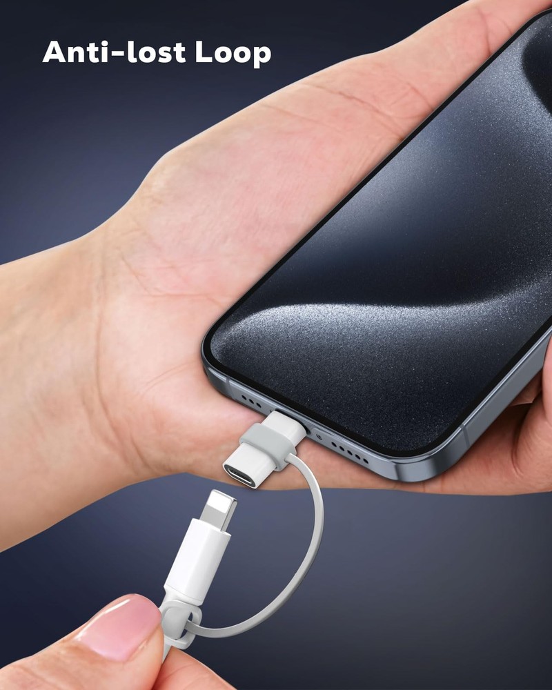 MoKo Lightning to USB C Adapter 2Pack, NOT for 2 Pack, White