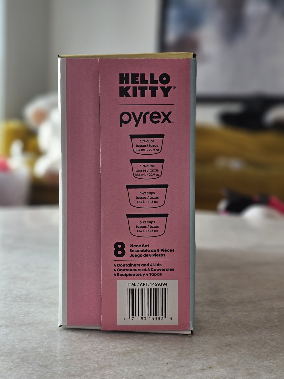 Pyrex Hello Kitty Decorated Glass Food Storage Container 8 Piece Set New In Box