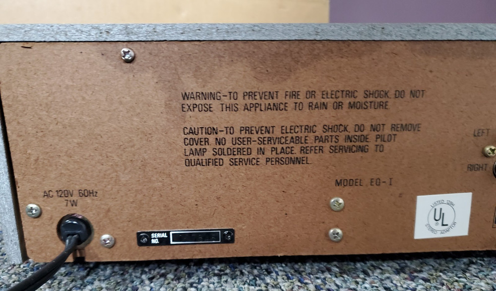 BSR EQ-I Stereo Frequency Equalizer Cleaned & Servived. Works Great! L@@K!