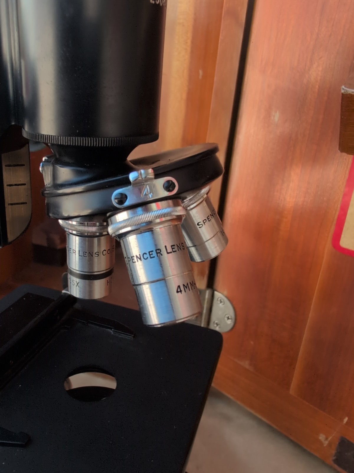 Vintage Spencer Microscope With Wooden Case No Key Buffalo USA