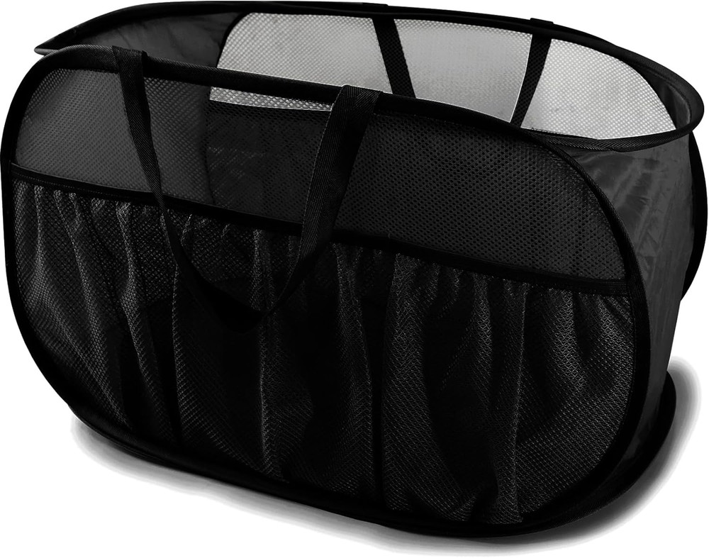 Collapsible Laundry Baskets, Upgrade Pop Up Laundry Hamper with Convenient Ba...